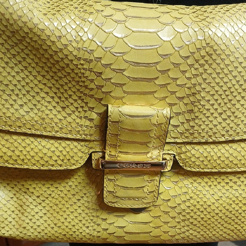 Coach Yellow  Shoulder Bag - Picture 2 of 9
